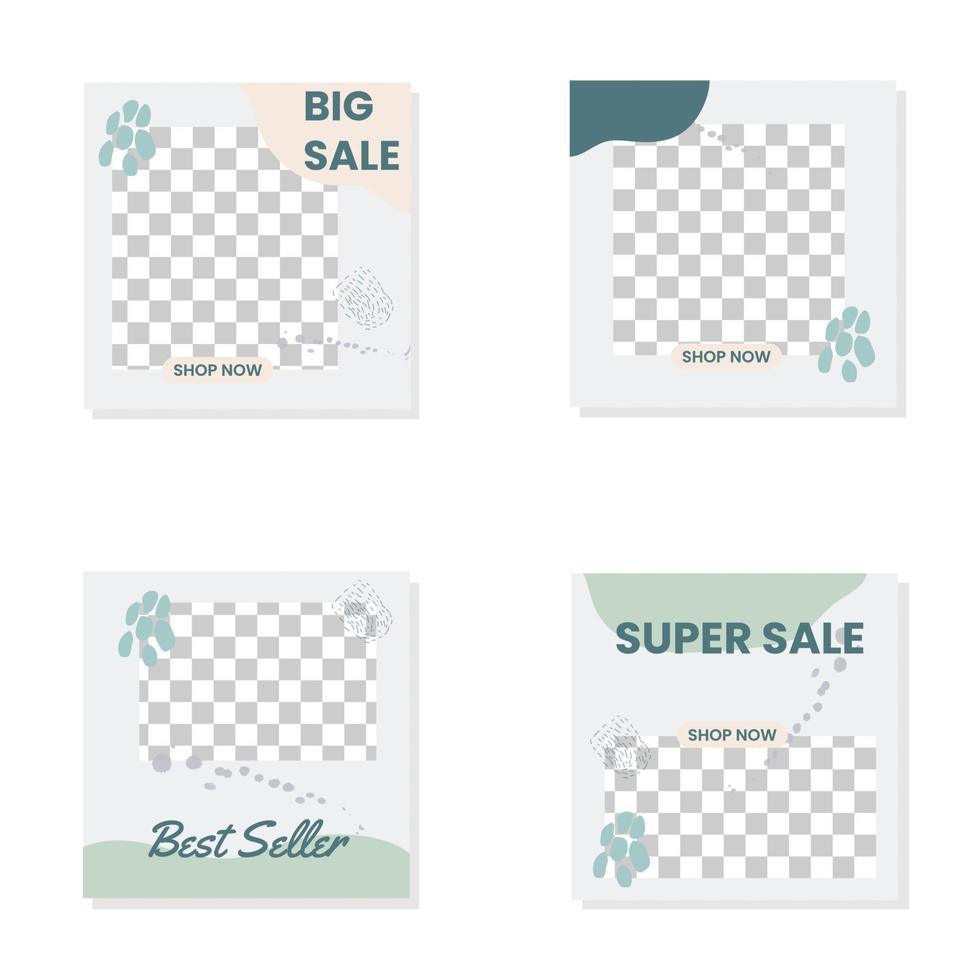 Organic sale instagram post template Free Vector