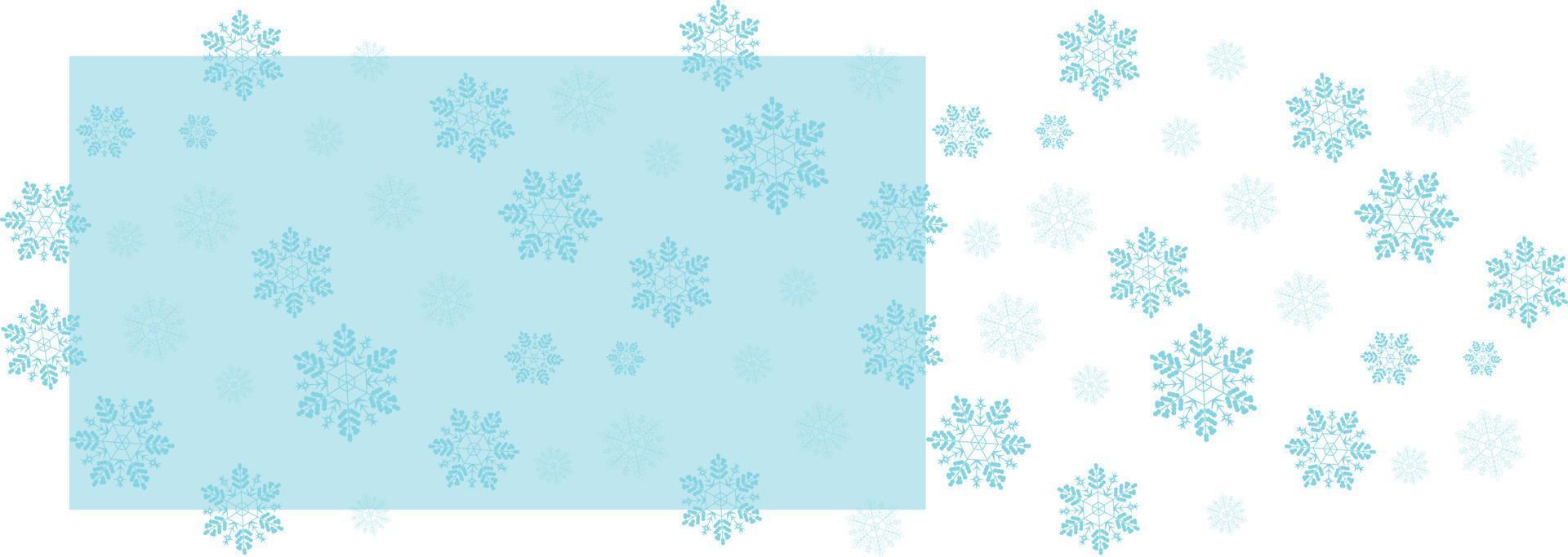 Snowflakes seamless vector pattern frosty blue colors background