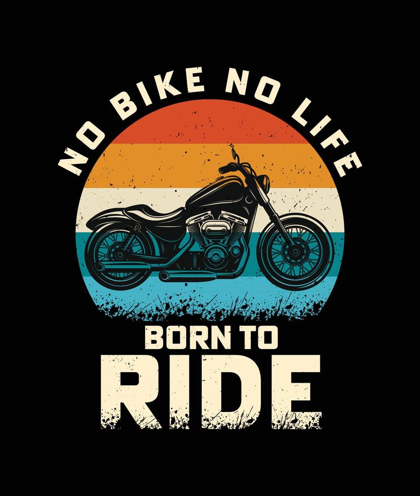 diseño de camiseta de estilo retro de motocicleta vector