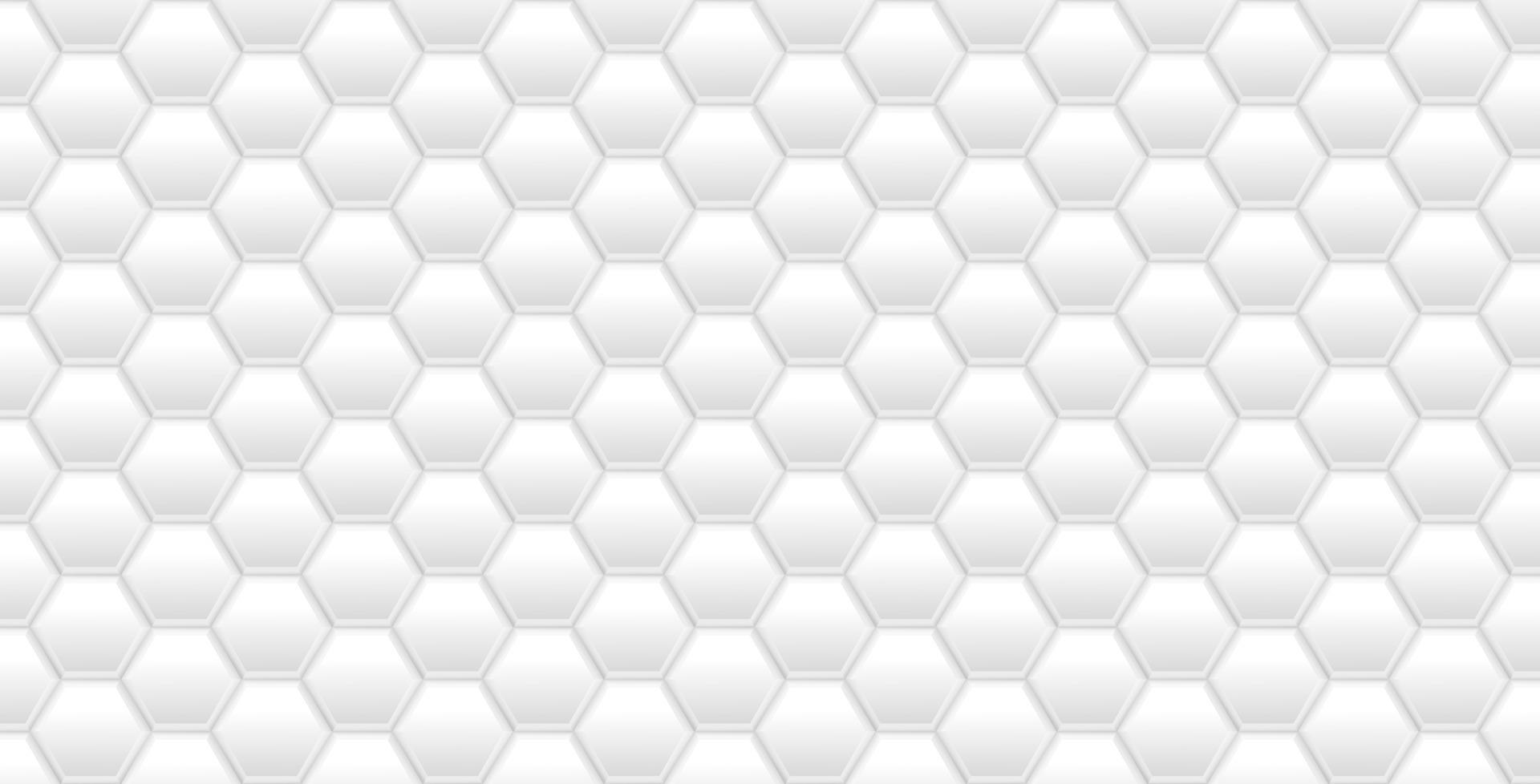 patrón de mosaico de metro. Fondo de ladrillos cerámicos hexagonales de metro blanco. vector ilustración realista.