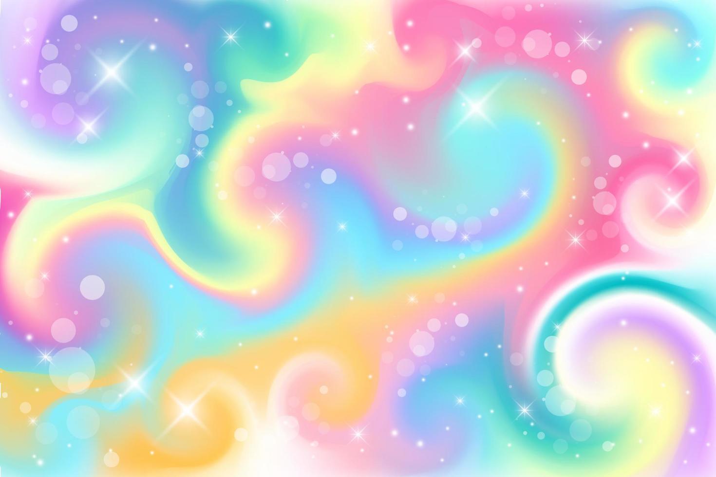 Fantasy background. Holographic illustration in pastel colors ...