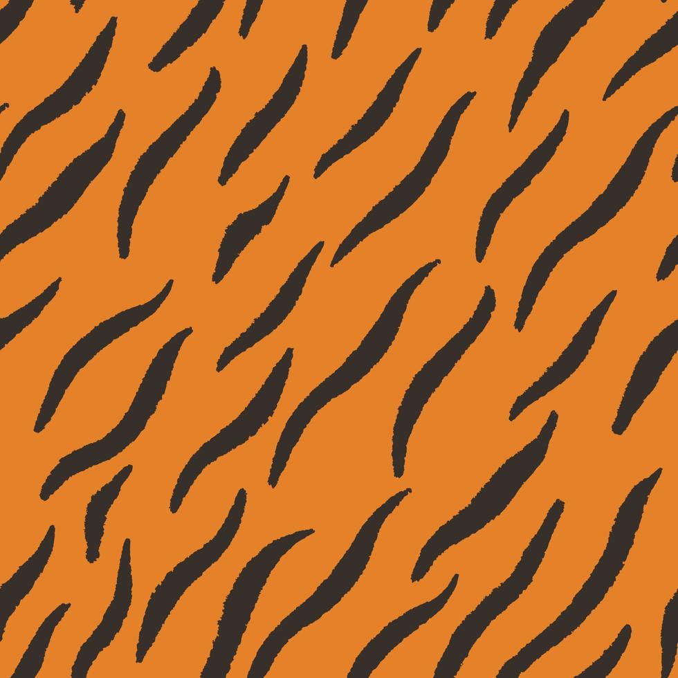 tigre, rayas, seamless, patrón, vector, ilustración vector