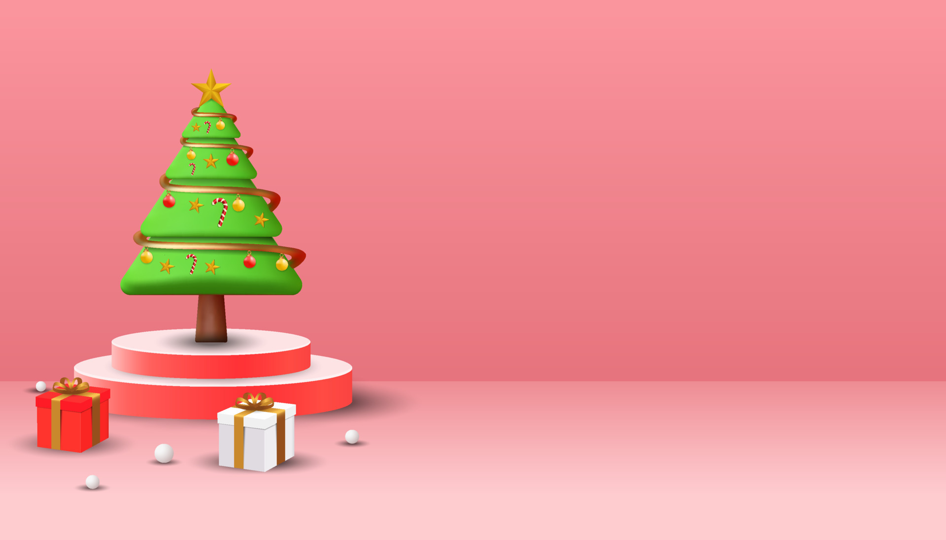 Tận hưởng không gian Giáng sinh với phông nền chúc mừng với cây thông Giáng sinh 3D trên bục. Với sự kết hợp giữa phông nền Giáng sinh và cây thông Giáng sinh 3D, hơi thở lễ hội vào không gian của bạn một cách dễ dàng và tốt đẹp nhất.