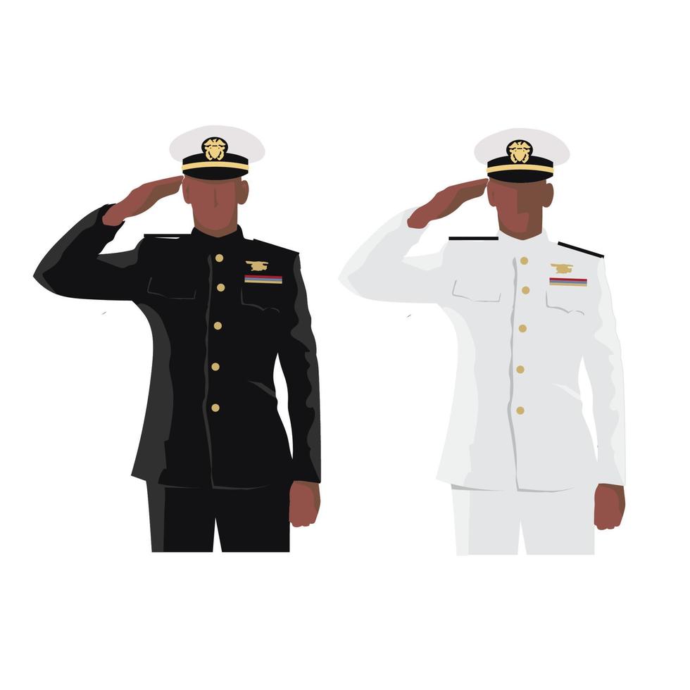 army soldier saluting vector illustration