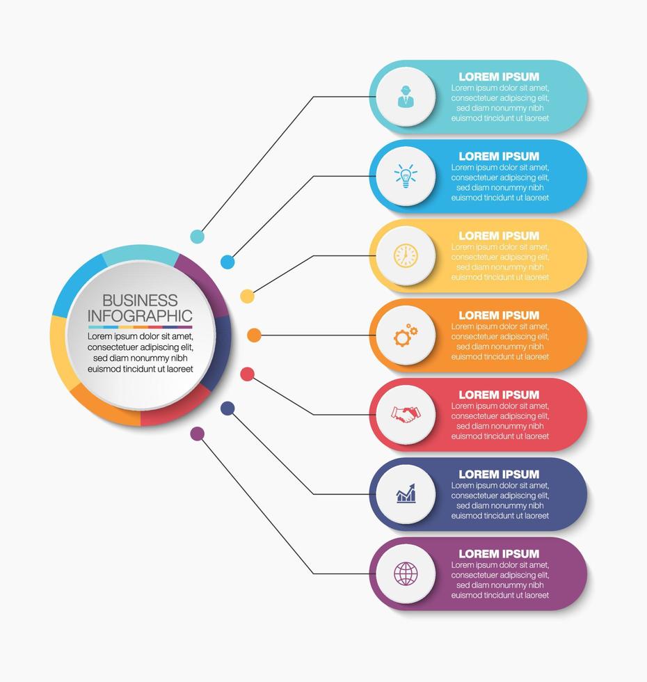 plantilla de infografía empresarial vector