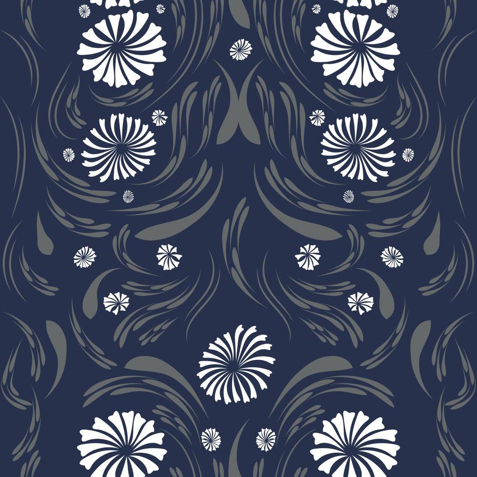 Folk flowers print Floral pattern Ethnic art vector