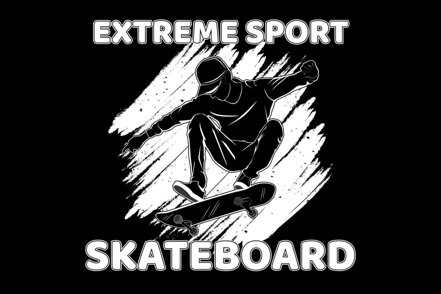 Extreme sport skateboard design vintage retro vector