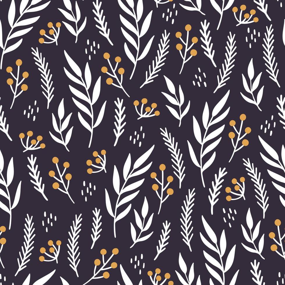 Christmas floral seamless pattern illustration. vector