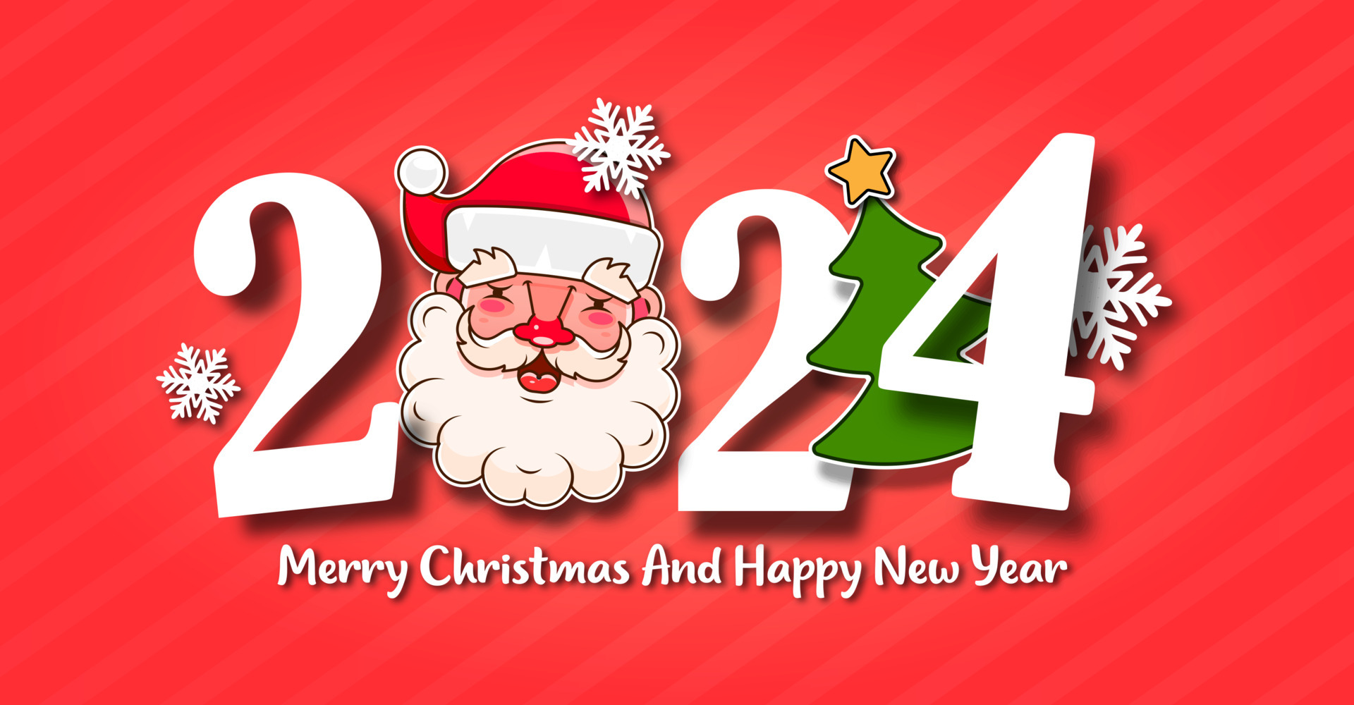 I Wish You A Merry Christmas And Happy New Year Vintage Background With