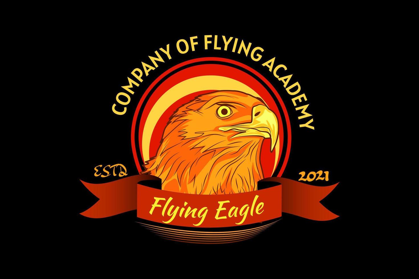 diseño de camiseta de ropa de calle águila voladora vector