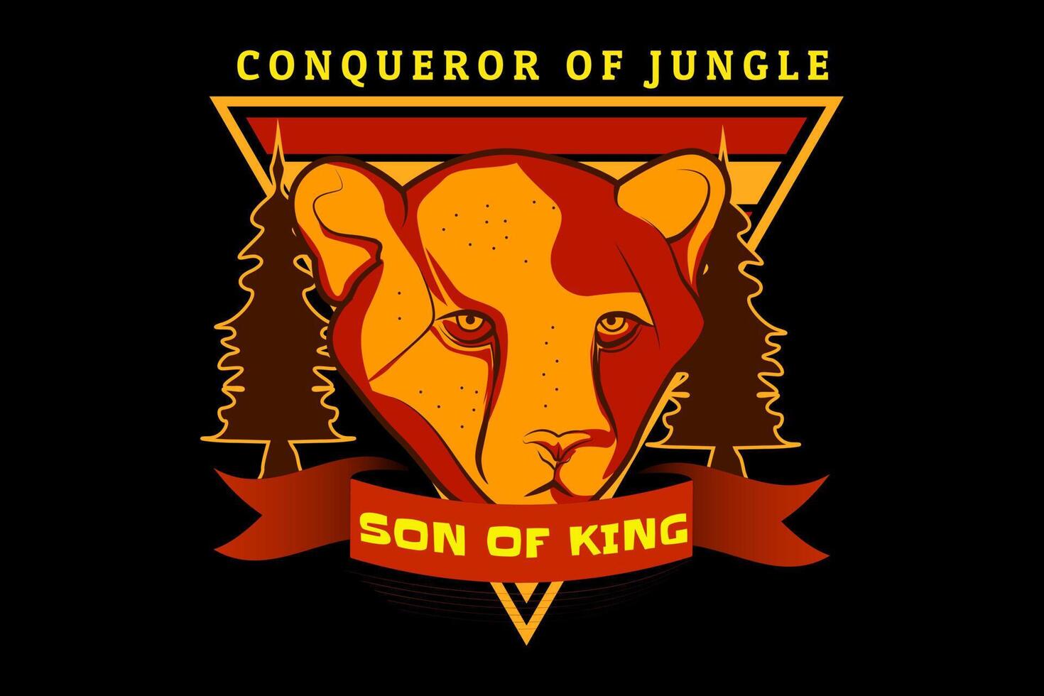 conquistador del diseño retro de la jungla vector