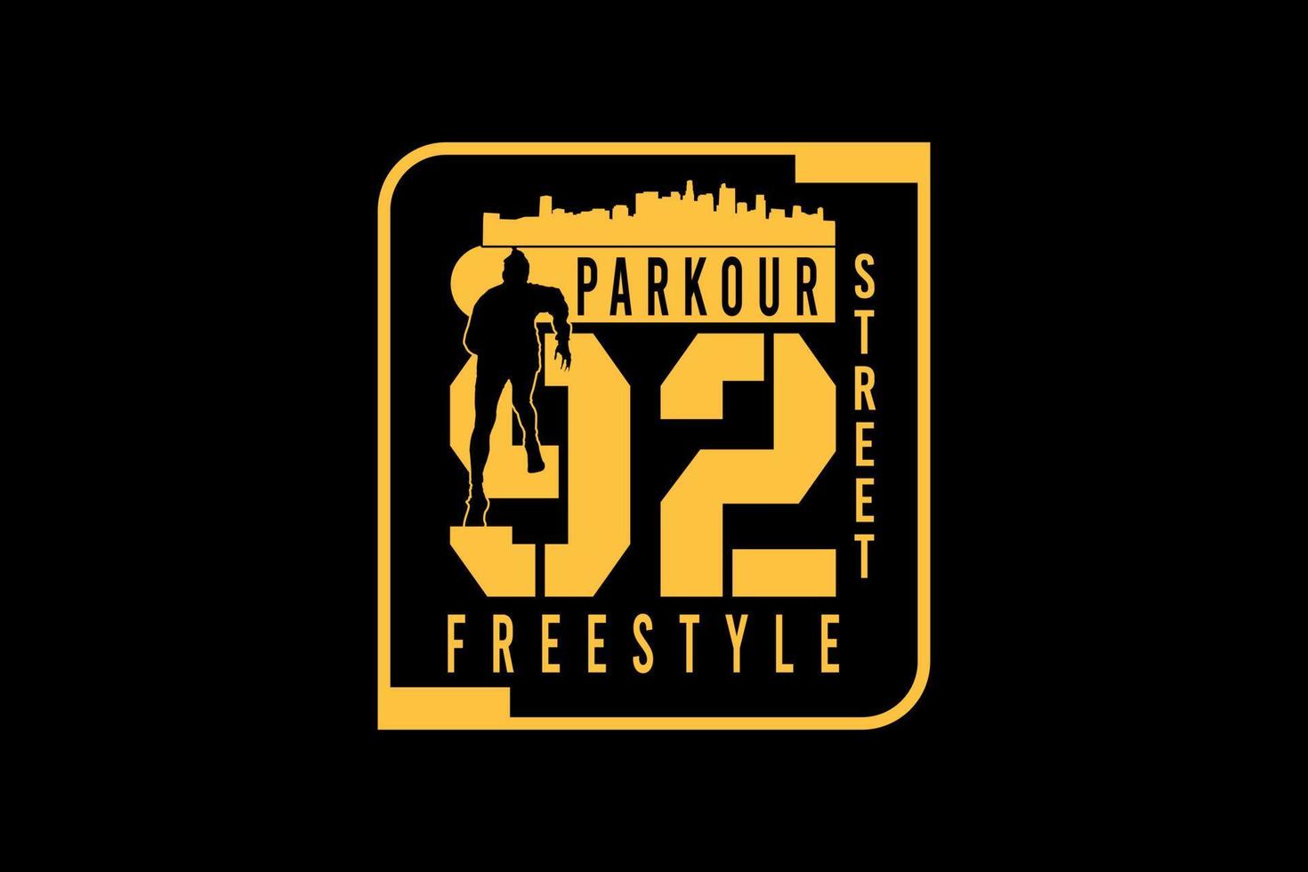 park our street silhouette street retro design vector