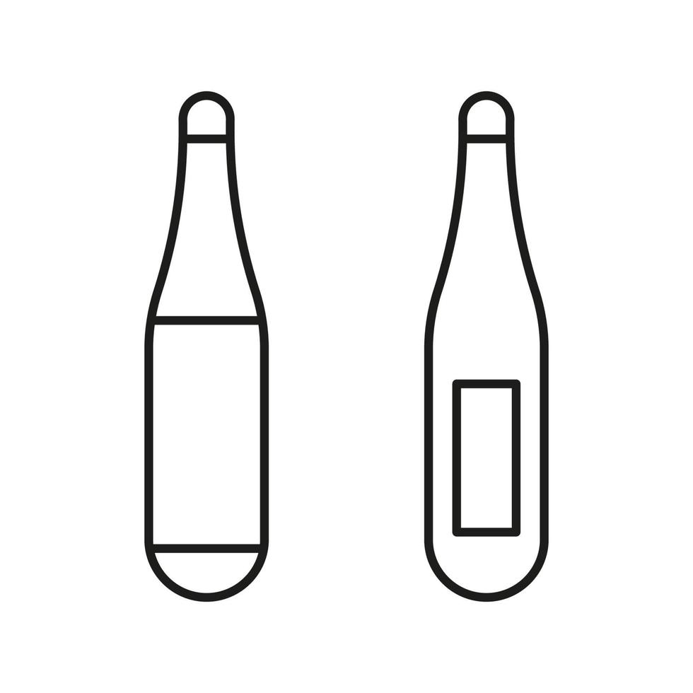 Thermometer line icons. Vector illustration