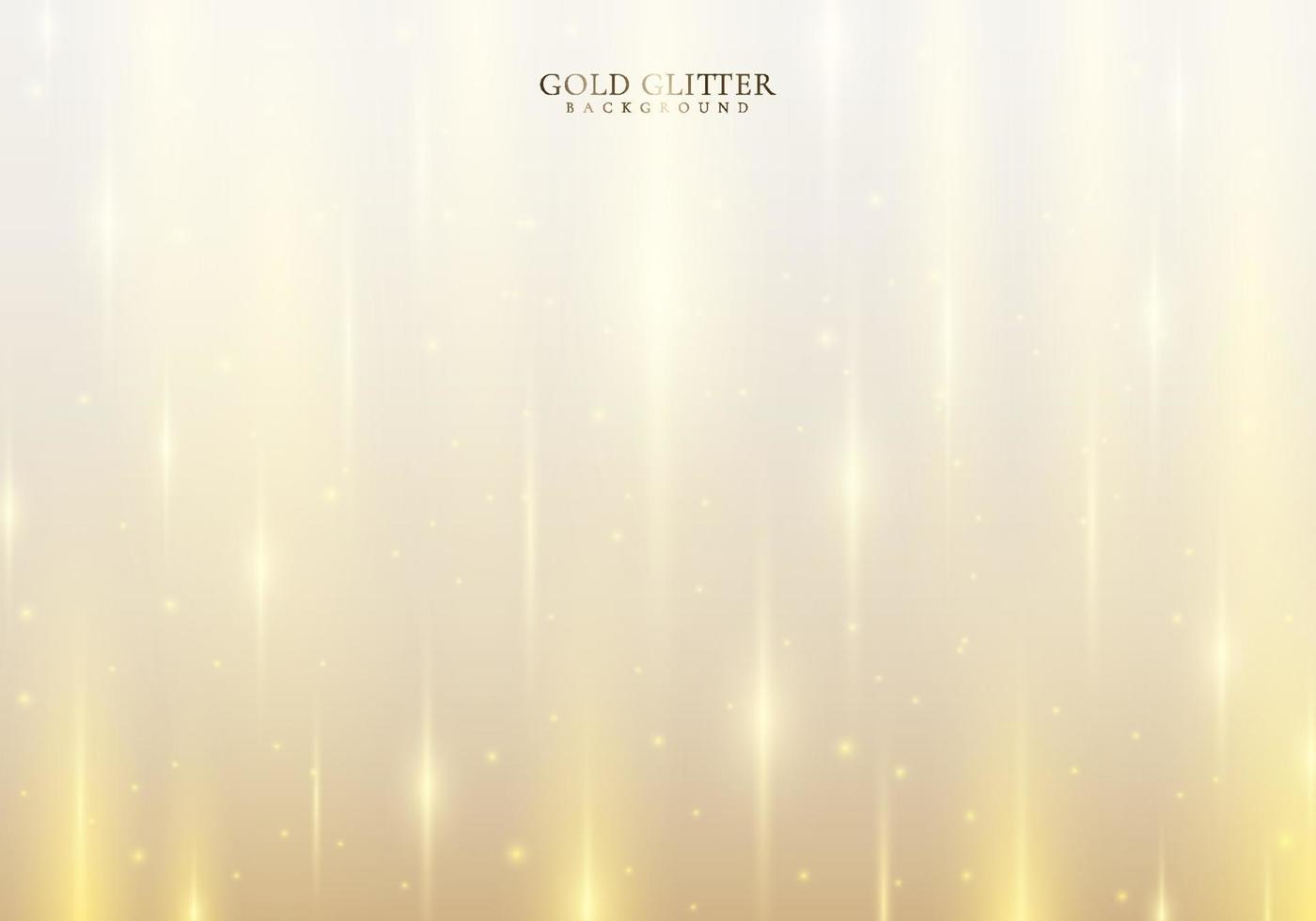 Golden glitter sparkling lights effect on gold background luxury style vector