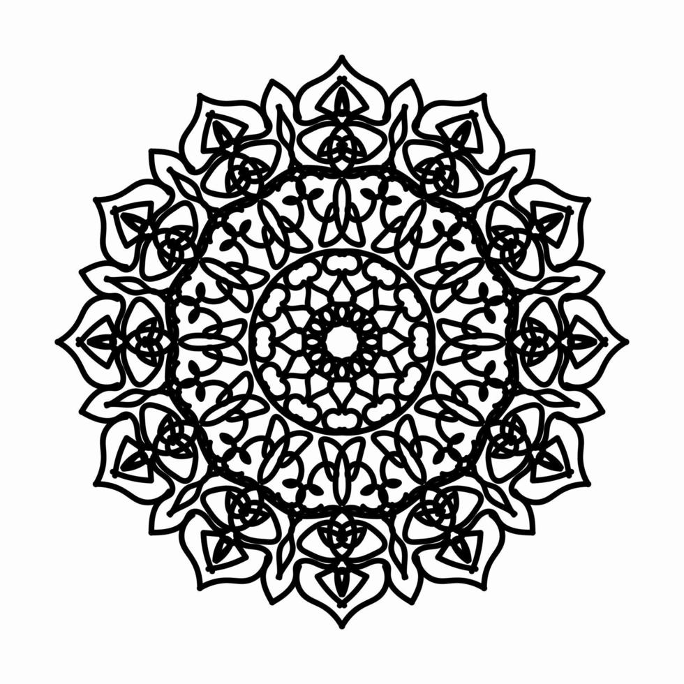 mandala patrón blanco y negro buen humor vector