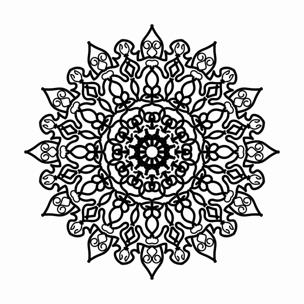 mandala patrón blanco y negro buen humor vector