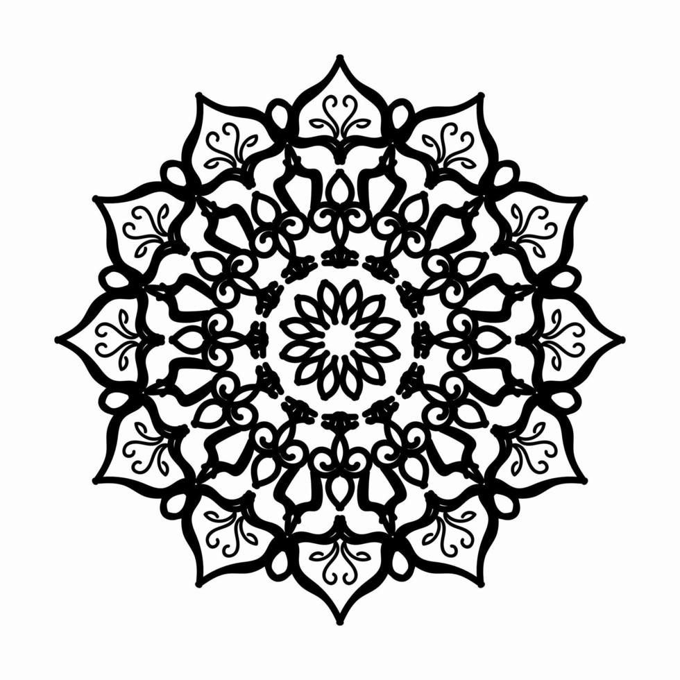 mandala patrón blanco y negro buen humor vector