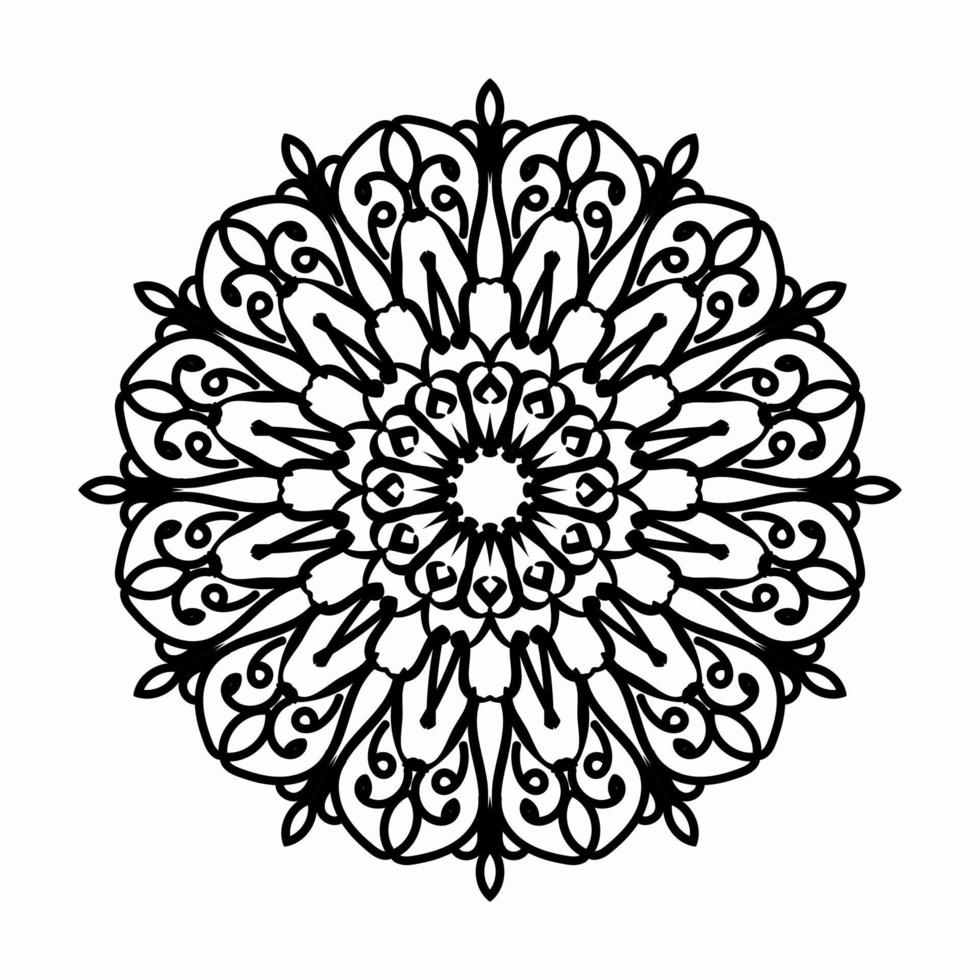 Hand Drawn Indian Mandala In Floral Shap vector