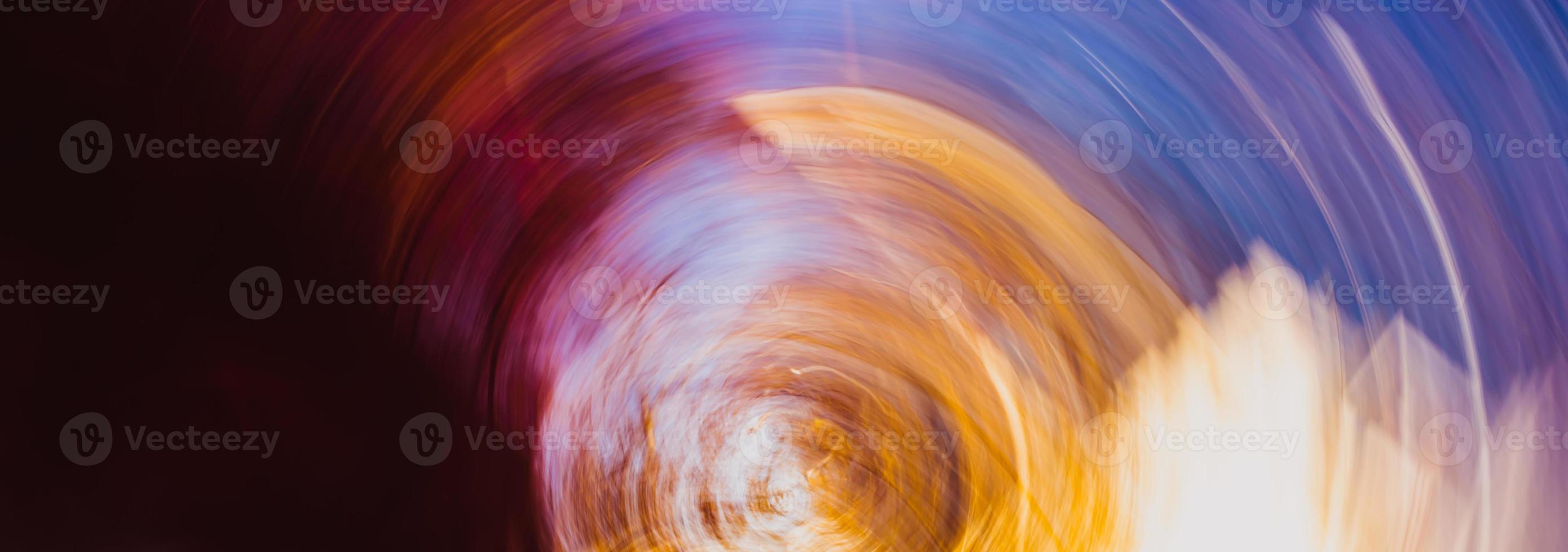 Horizontal abstract colorful background with circular lines. photo