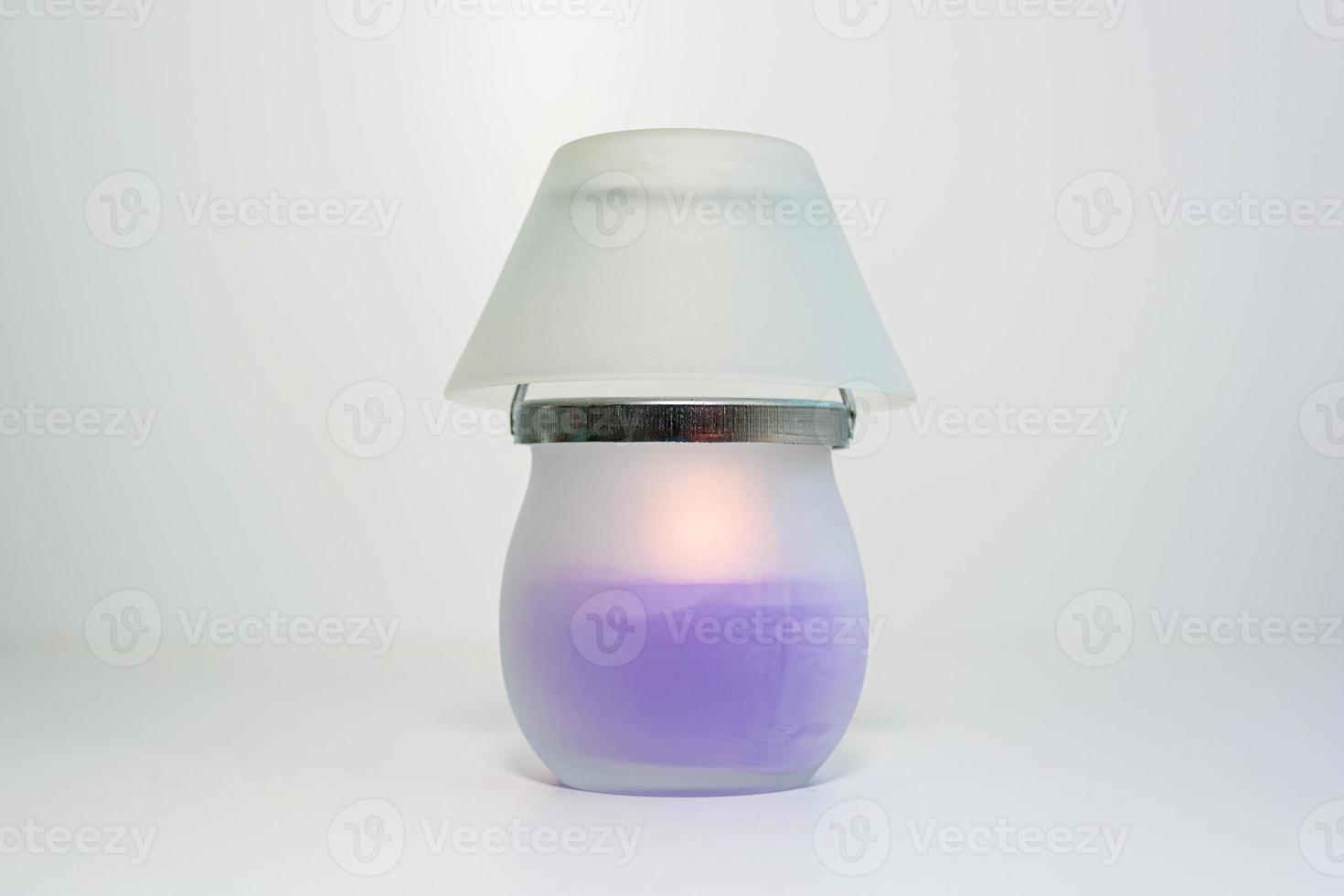 Closed lamp, lavender-scented candle holder. photo