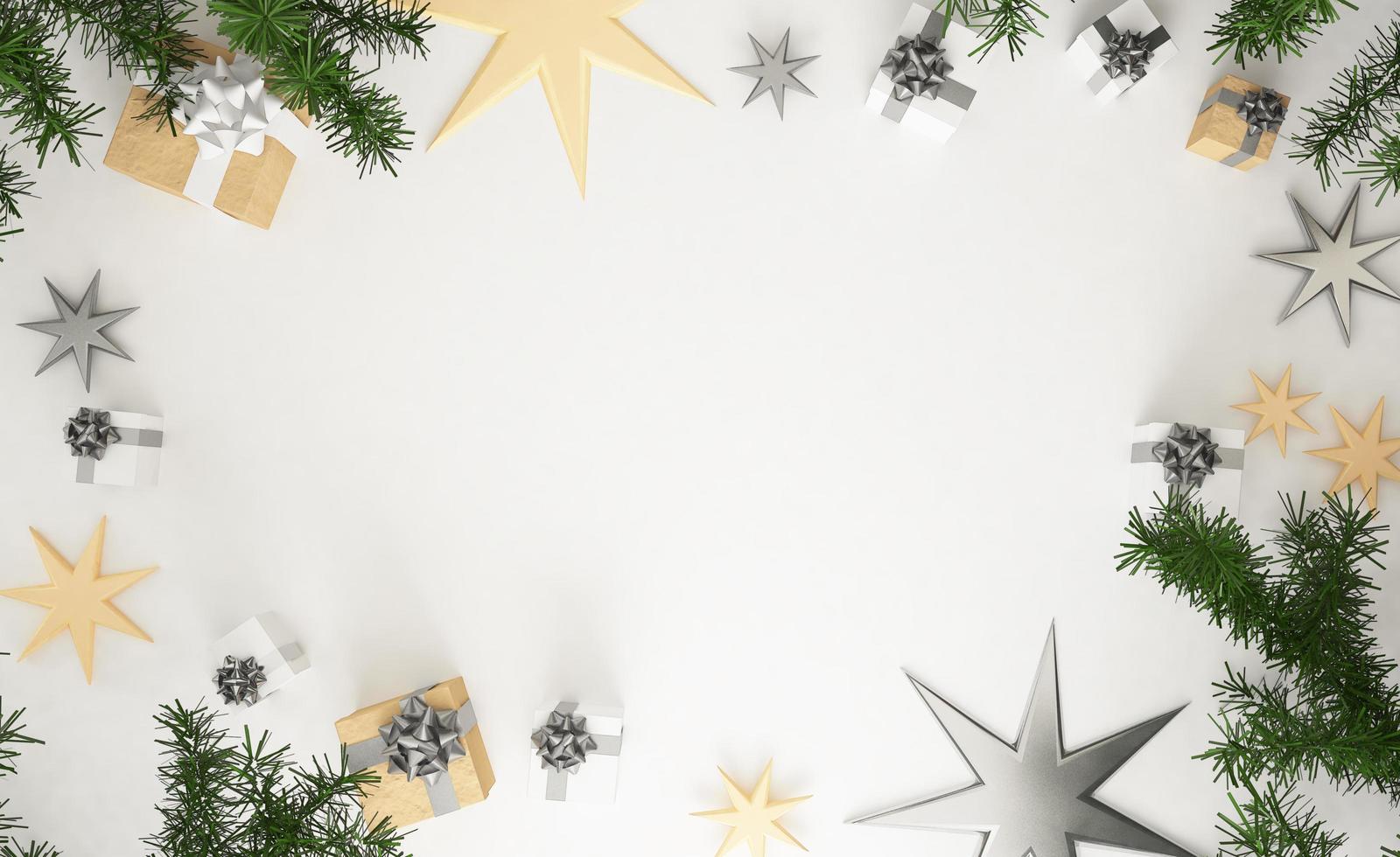 silver and golden christmas gifts photo