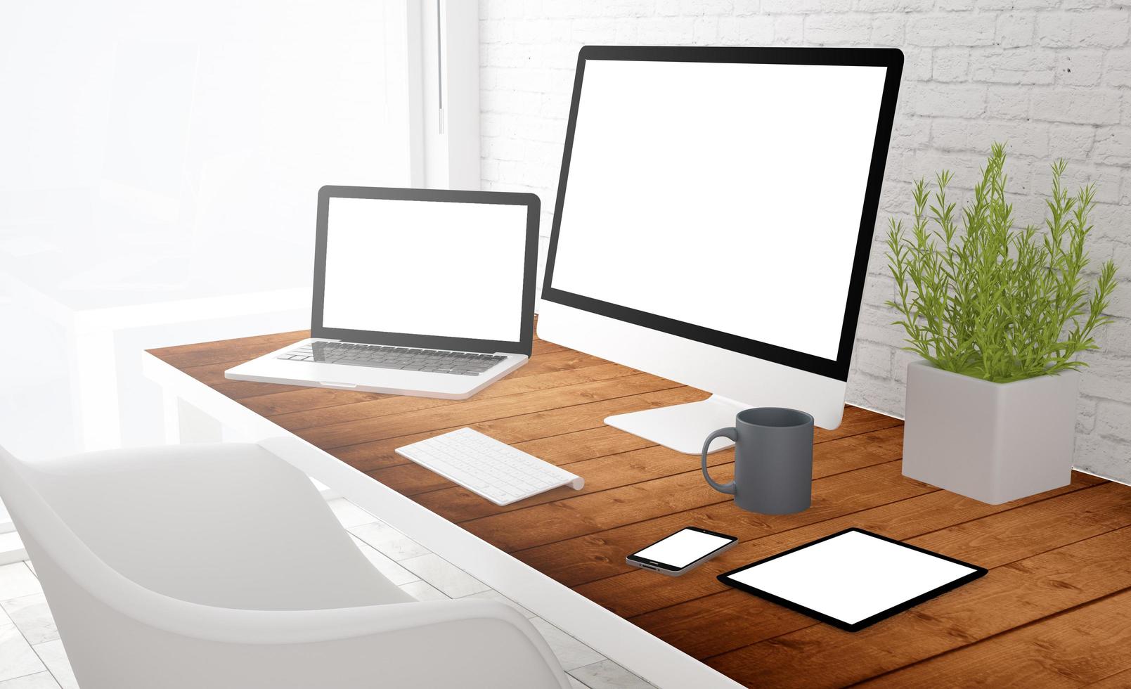 devices colection white screen photo