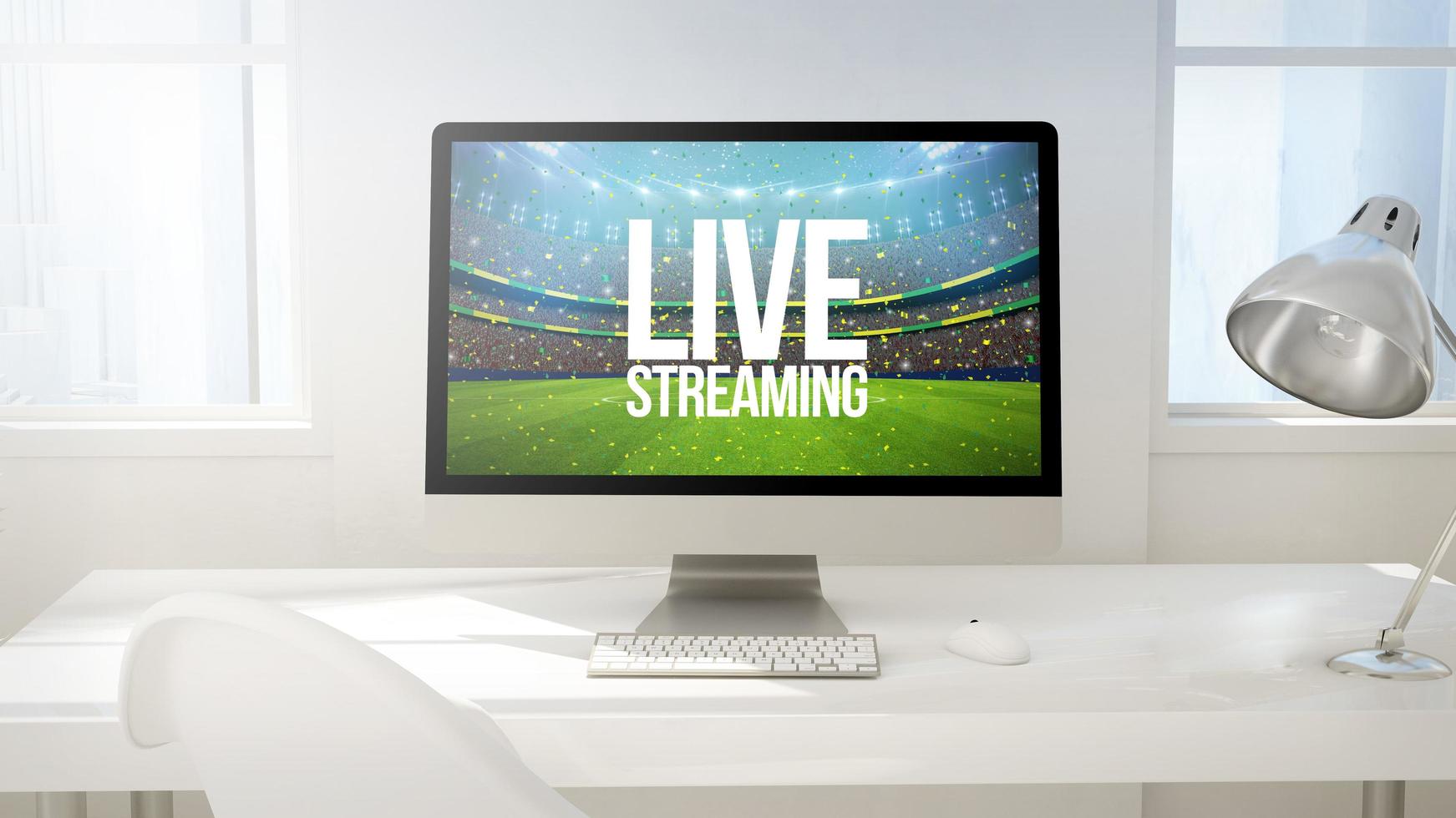 workspace background computer live streaming photo