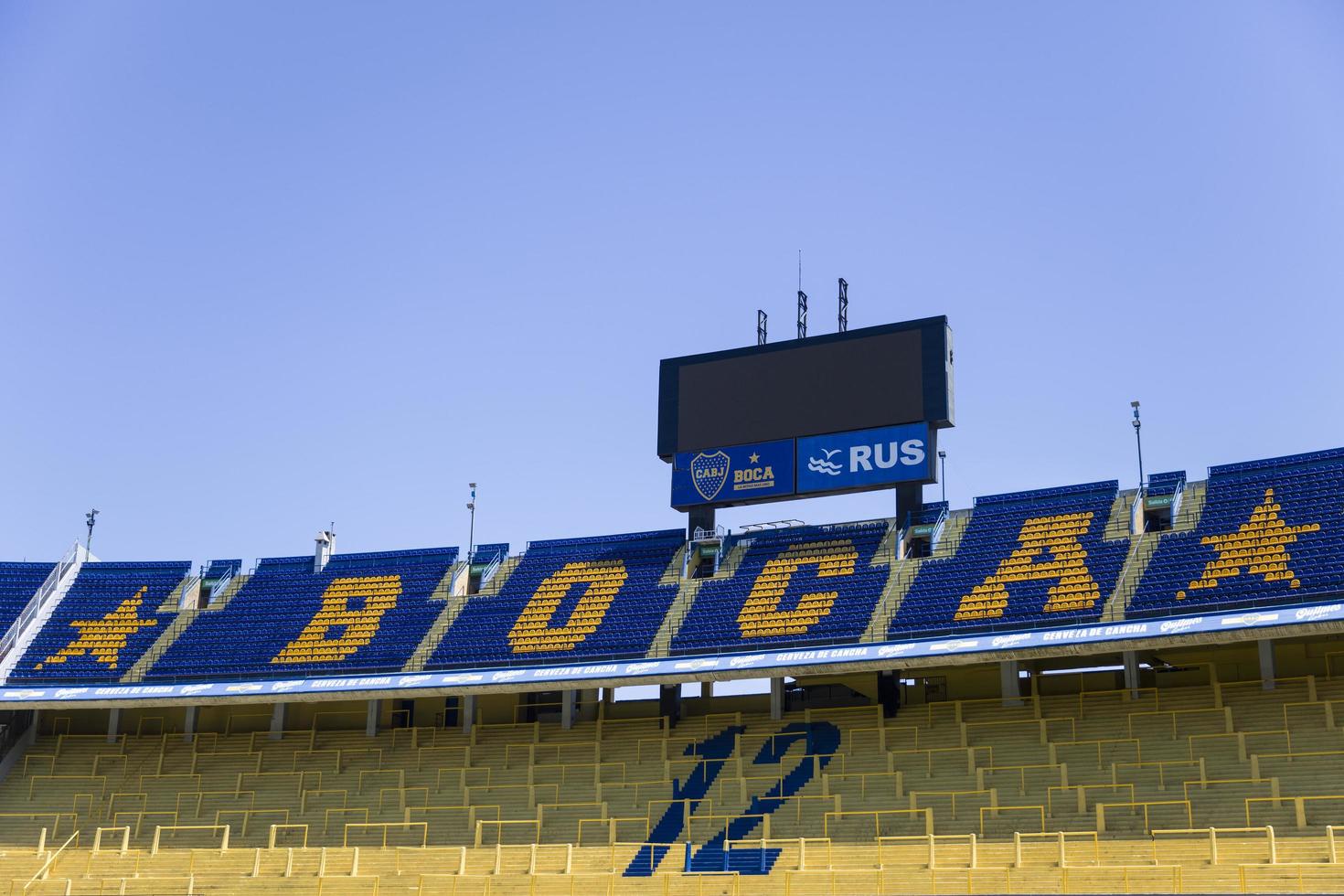 BUENOS AIRES, ARGENTINA, JANUARY 20, 2018 - Detail from La bombonera stadium in Buenos aires, Argentina. It is Boca Juniors owned stadium and was built at  1938. photo