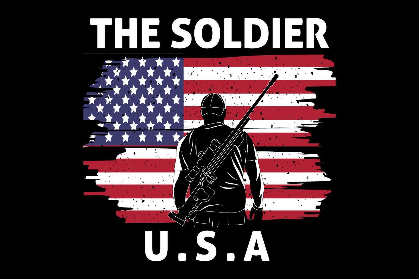 el soldado usa diseño vintage retro vector