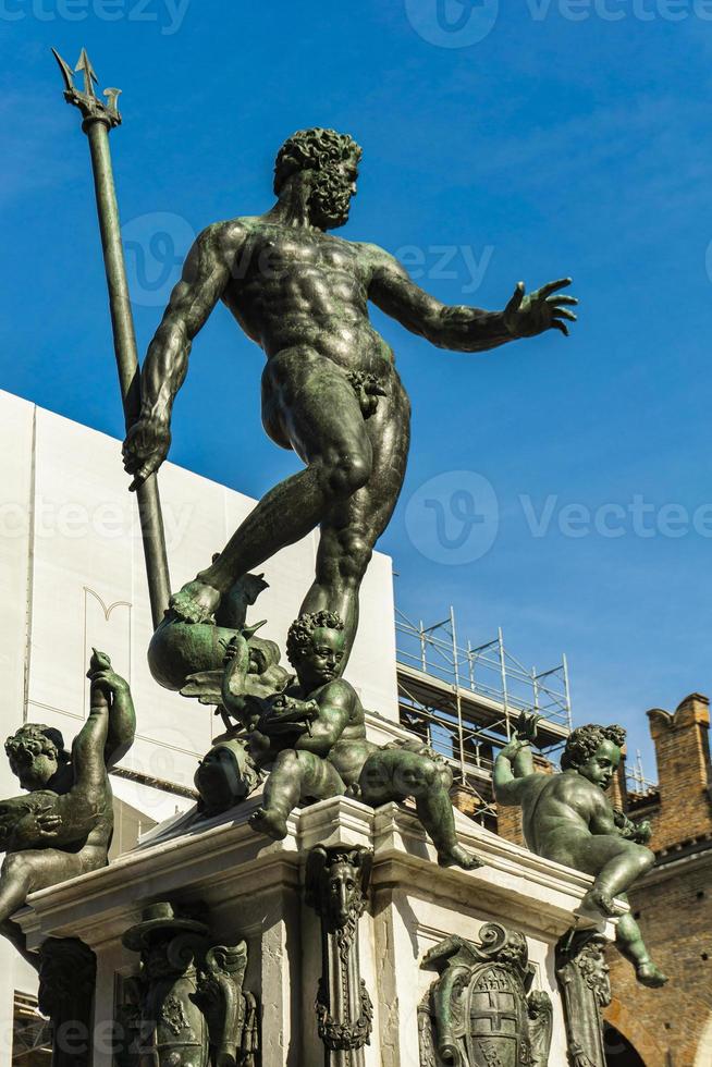 Fountain of Neptune in Bologna, Italy photo