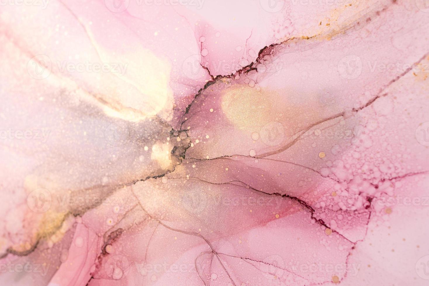 Abstract green and gold fragment of colorful background, wallpaper. Mixing acrylic paints. Modern art. Marble texture. Alcohol ink colors translucent.Alcohol Abstract contemporary art fluid. photo