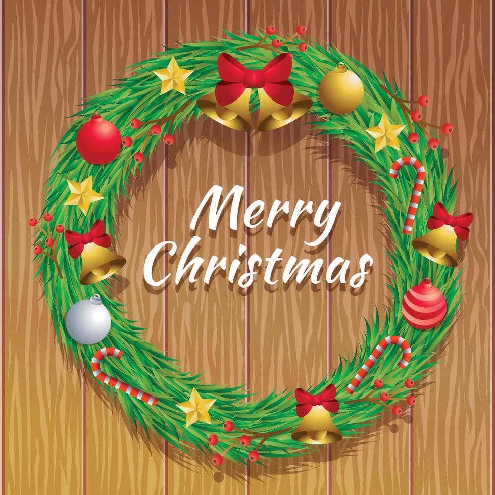 Christmas Background with Fir Garland vector