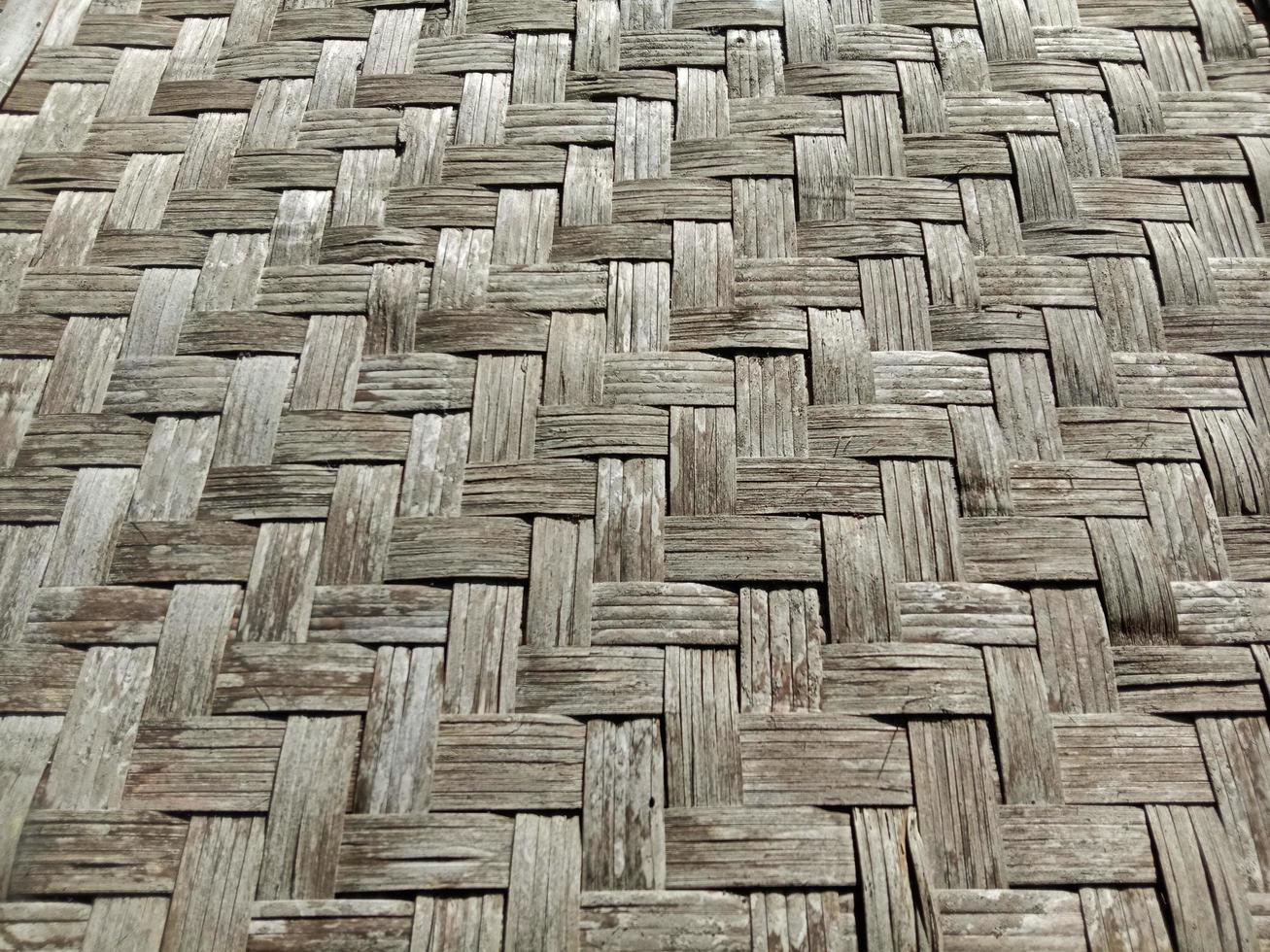 Tejido artesanal tradicional patrón de estilo tailandés naturaleza textura de fondo superficie de mimbre para material de muebles foto