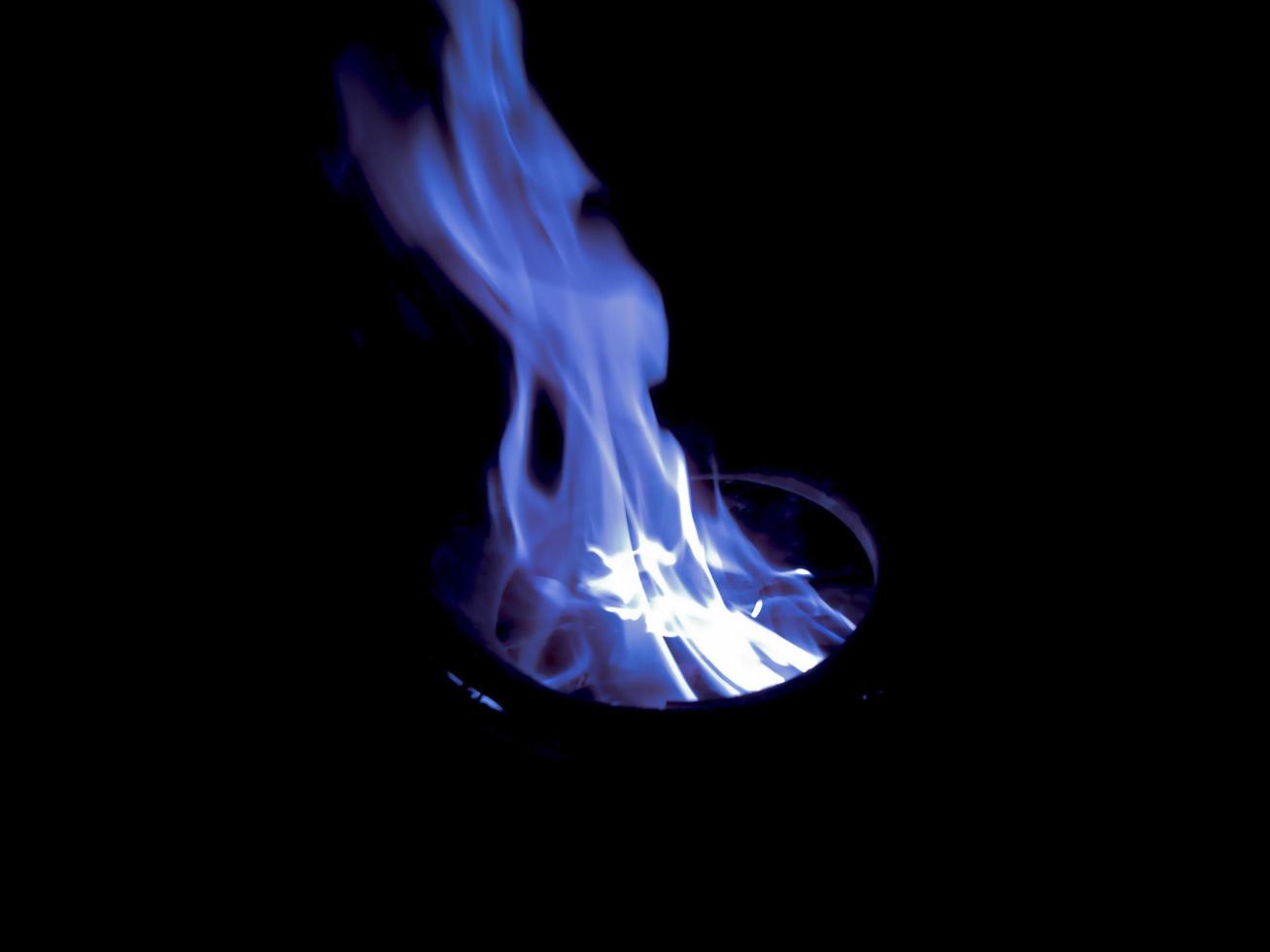 Fire on black background. Fire flames on black background photo
