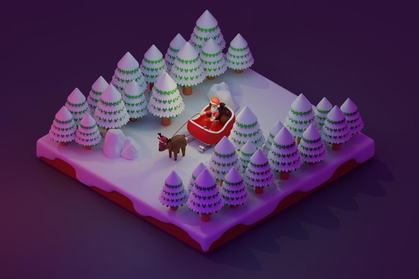 isometric design illustration with christmas and new year concept photo