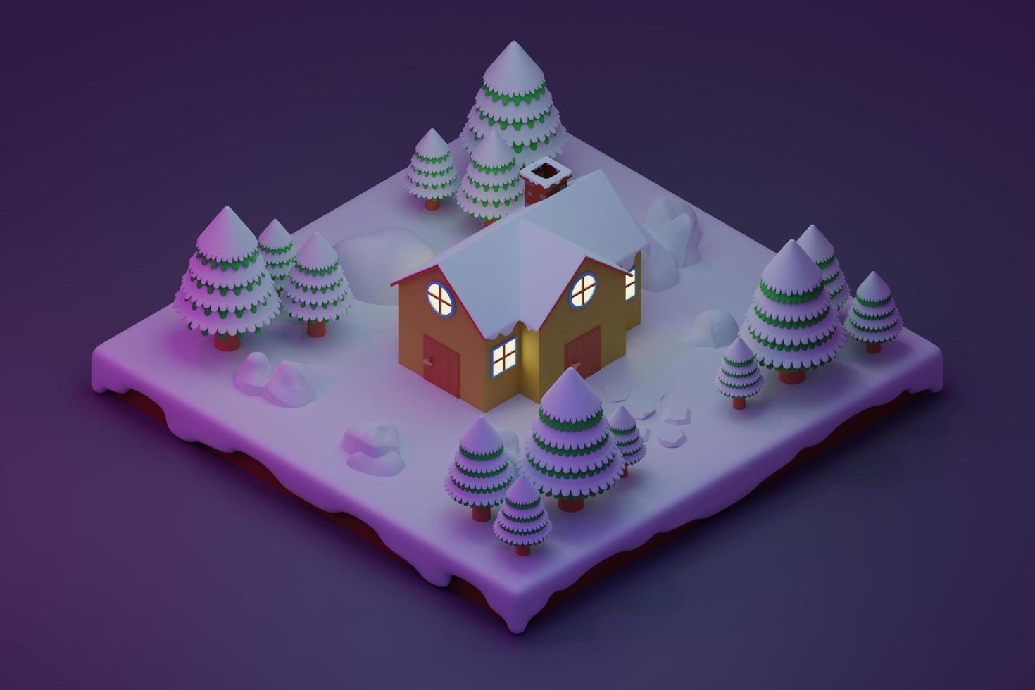 isometric design illustration with christmas and new year concept photo