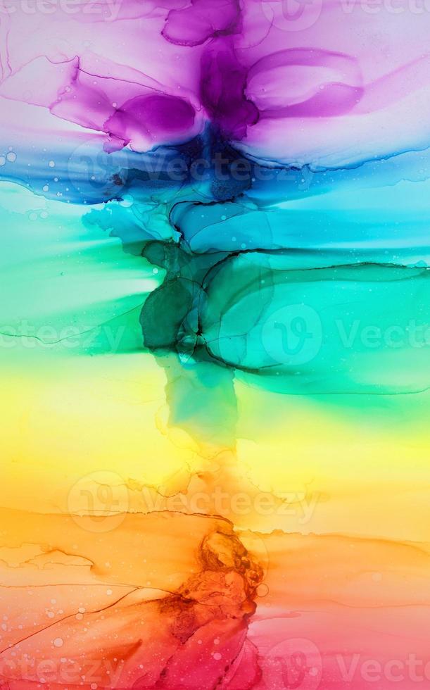 Fondo colorido abstracto del arco iris, papel pintado. mezcla de pinturas acrílicas. arte Moderno. colores de tinta de alcohol translúcidos. alcohol abstracto arte contemporáneo fluido. foto