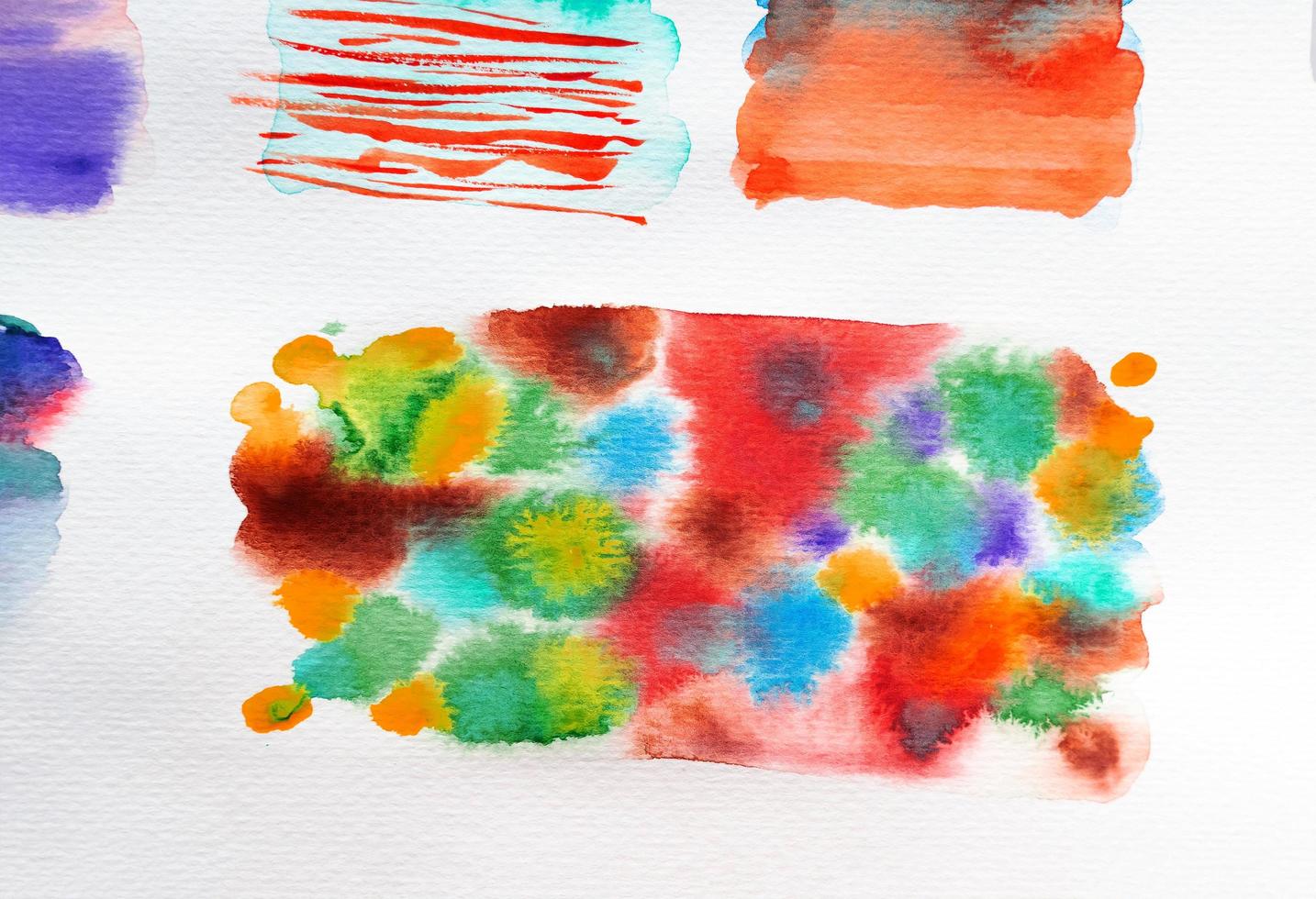 Abstract watercolor brush strokes with space for your own text. photo