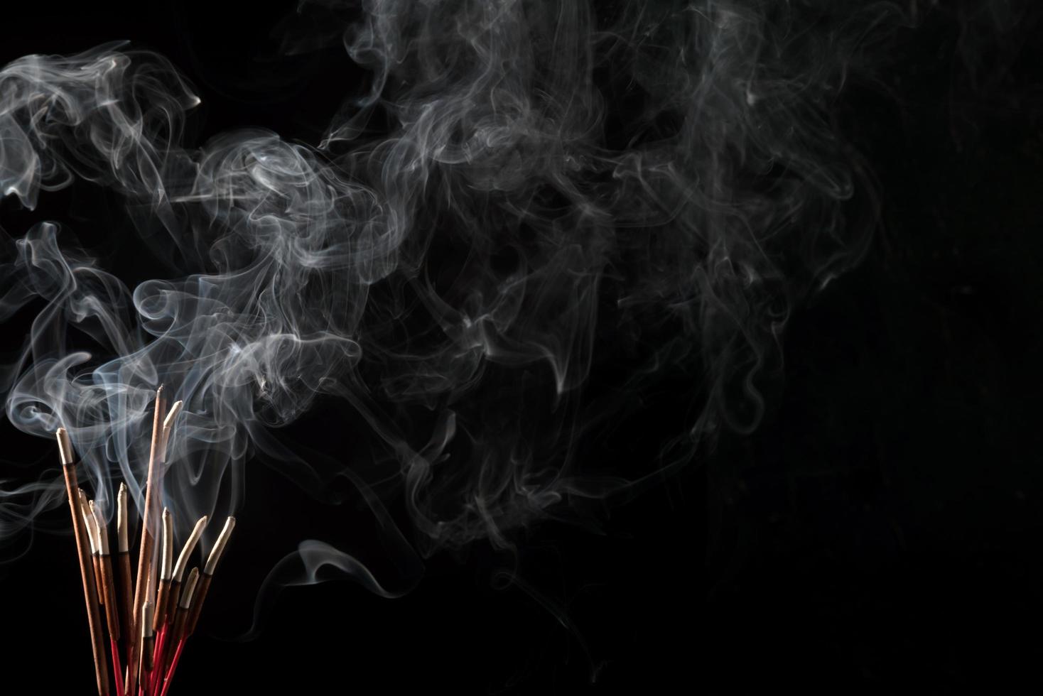 Smoke background art design incense burning. photo