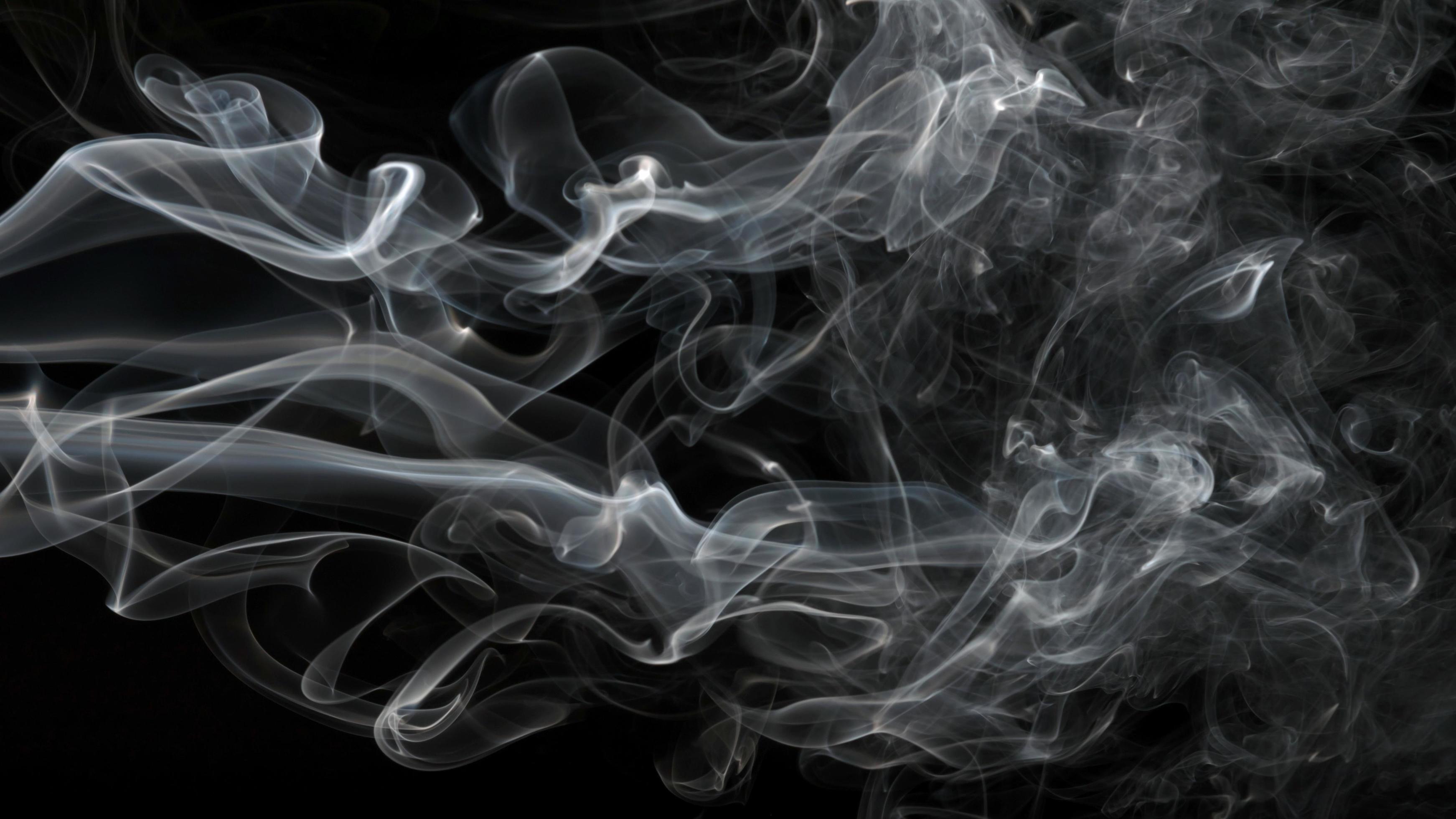 Smoke isolated on black background. Movement of white smoke 4280167 Stock  Photo at Vecteezy