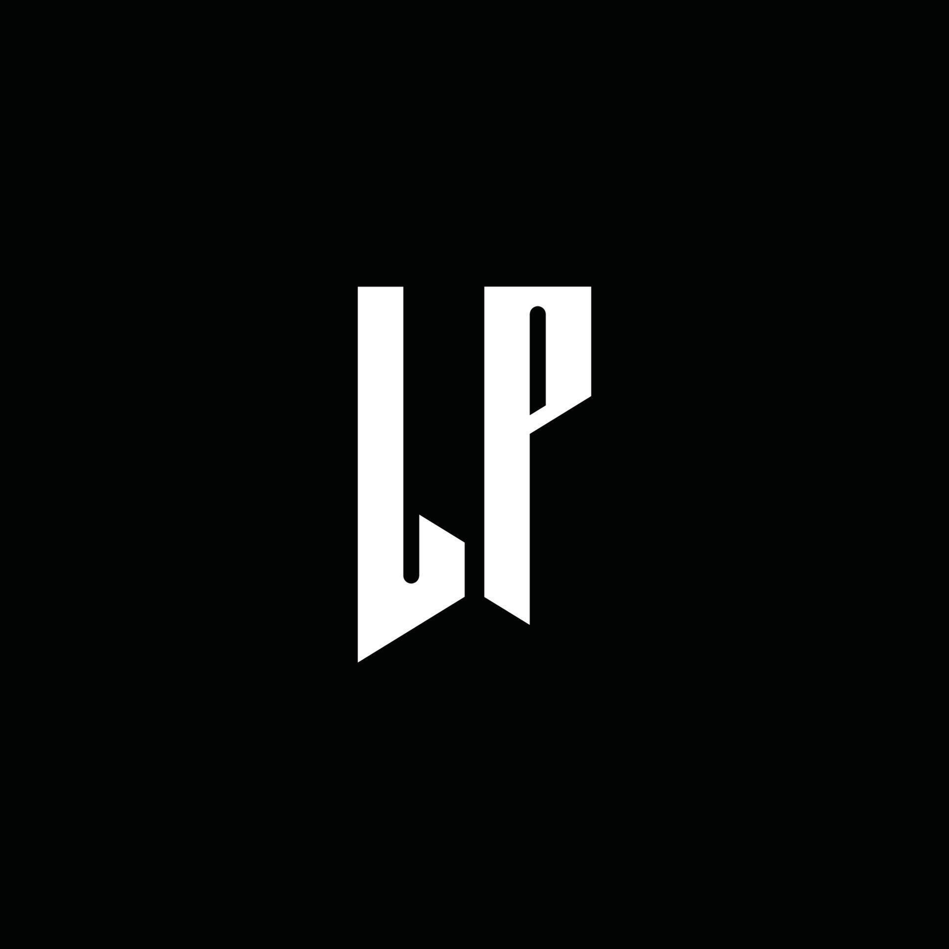 LP logo monogram with emblem style isolated on black background 4281490 ...