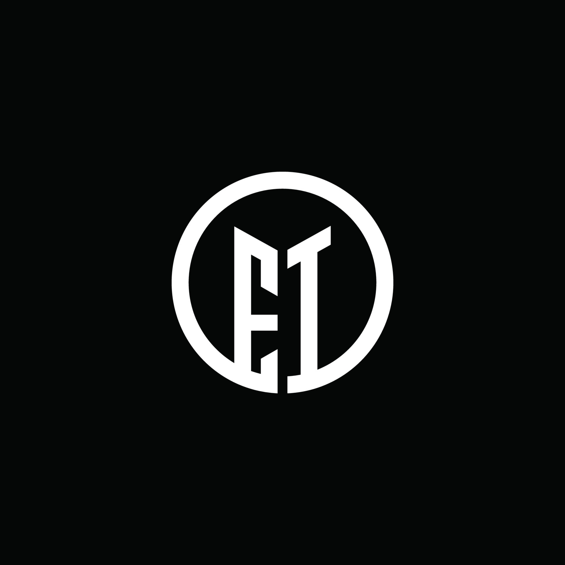 EI monogram logo isolated with a rotating circle 4282645 Vector Art at ...