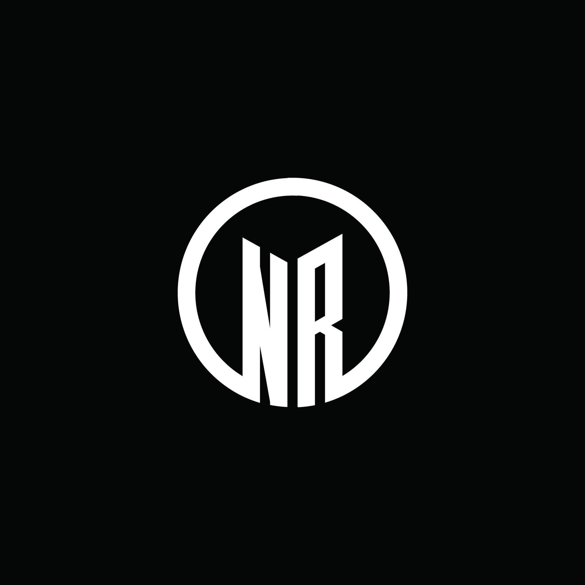 NR monogram logo isolated with a rotating circle 4282733 Vector Art at ...