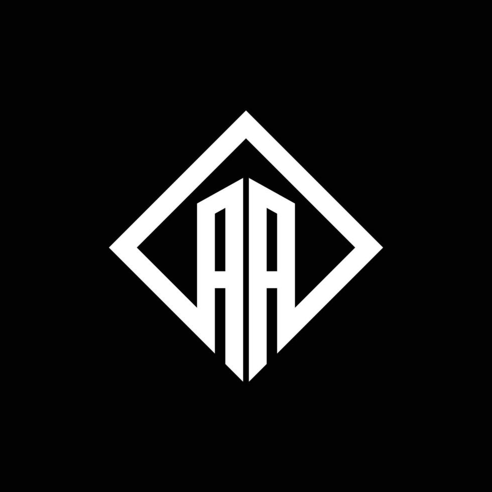 aa logo monograma con plantilla de diseño de estilo de rotación cuadrada vector