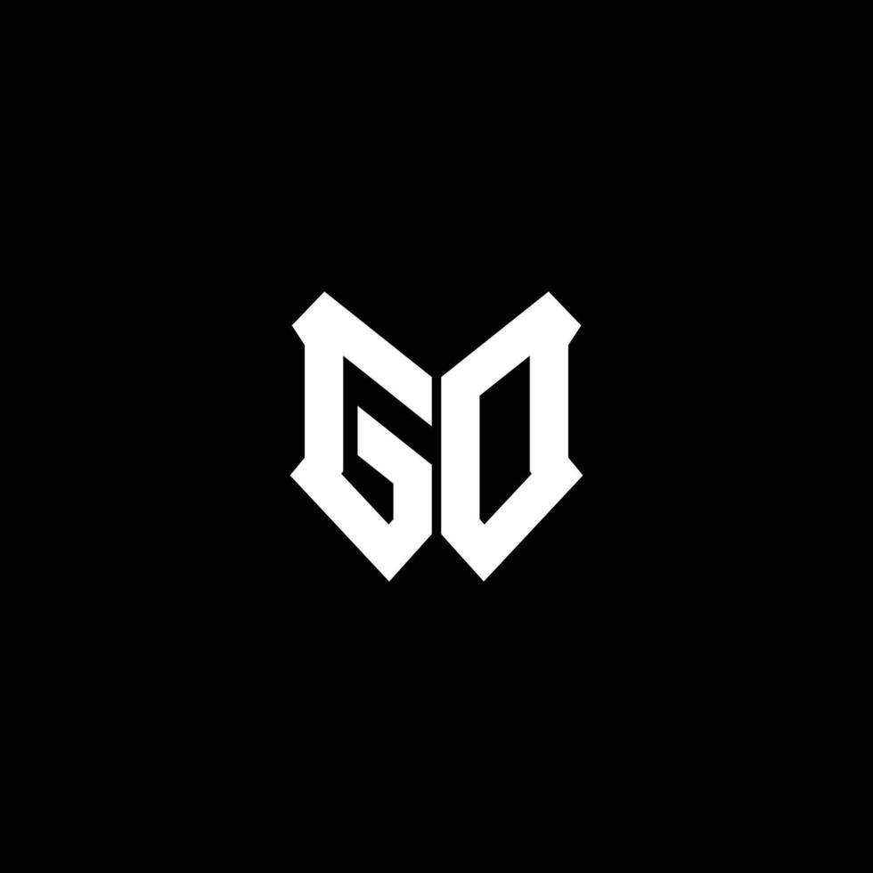 gd logo monogram with shield shape design template vector