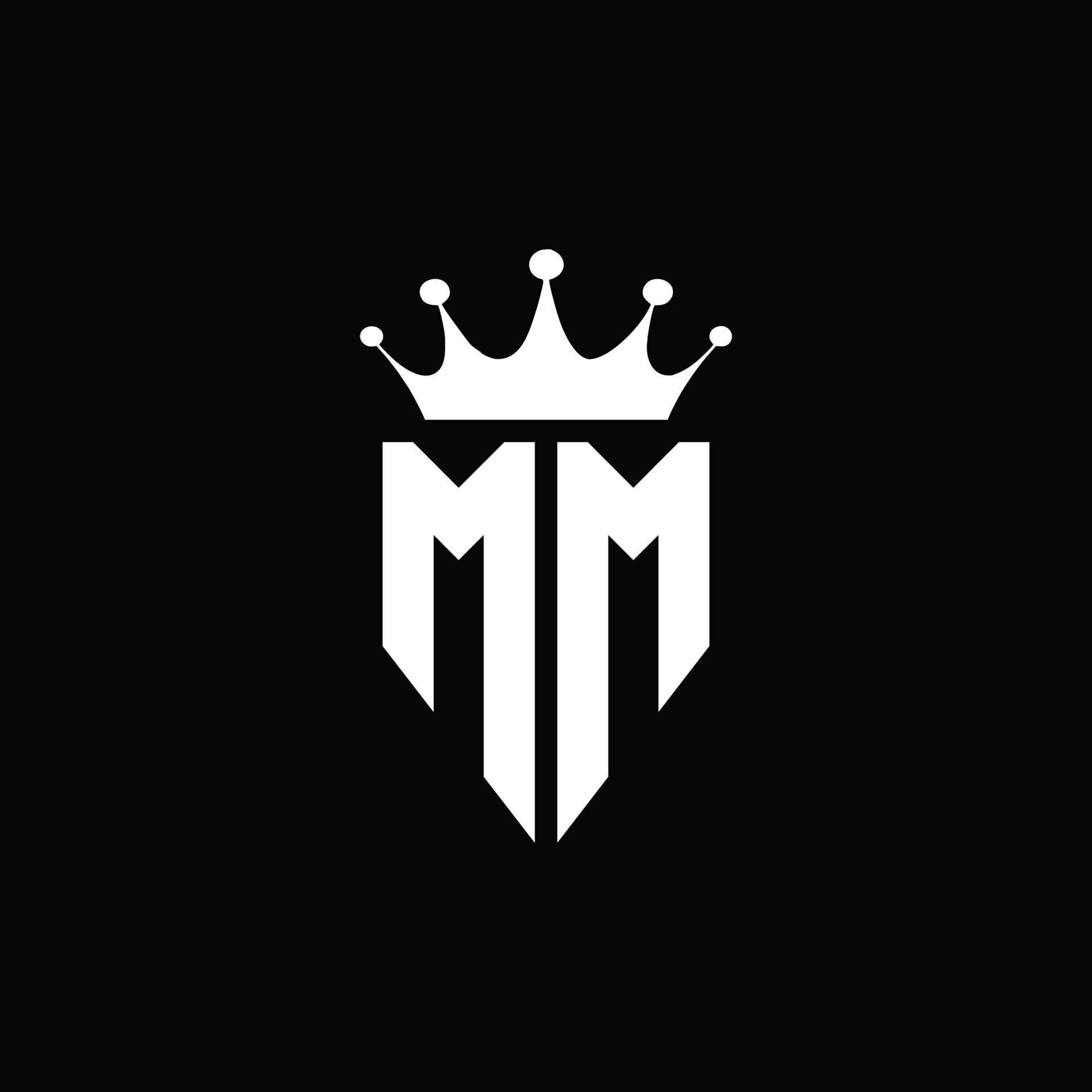 High End Metallic Brand Letter MM Logo