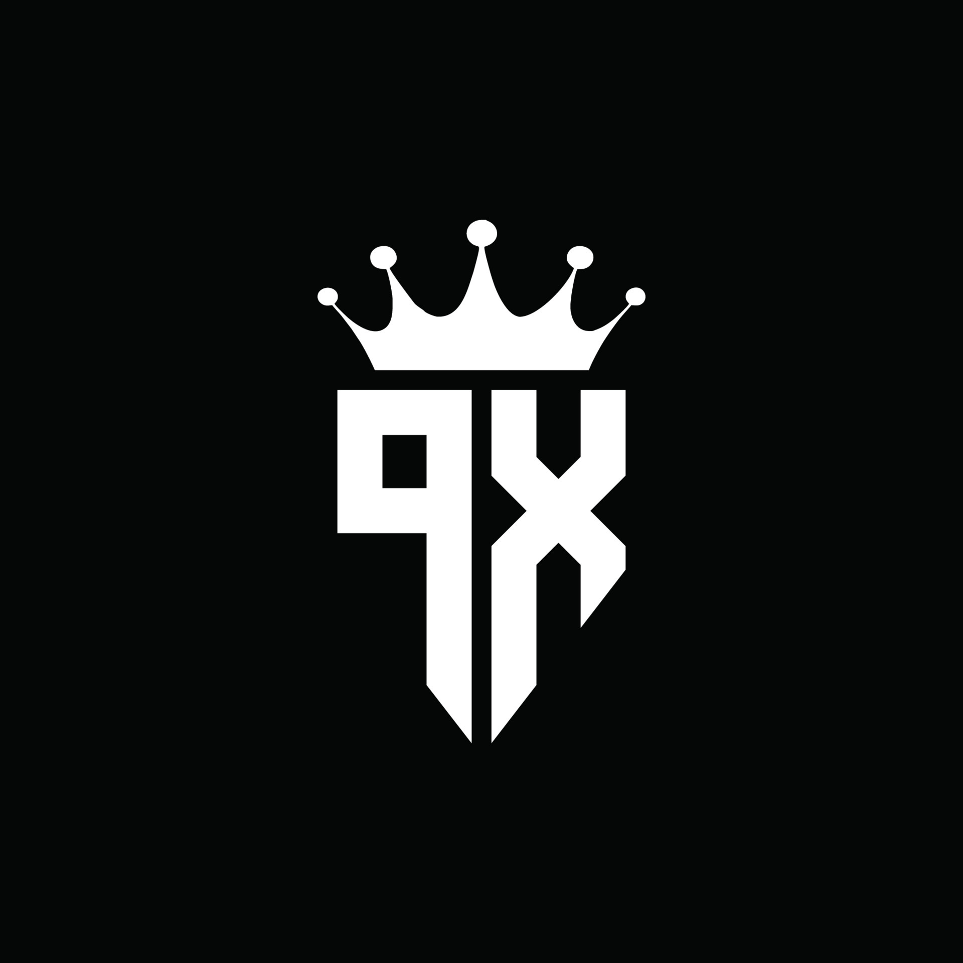 PX logo monogram emblem style with crown shape design template