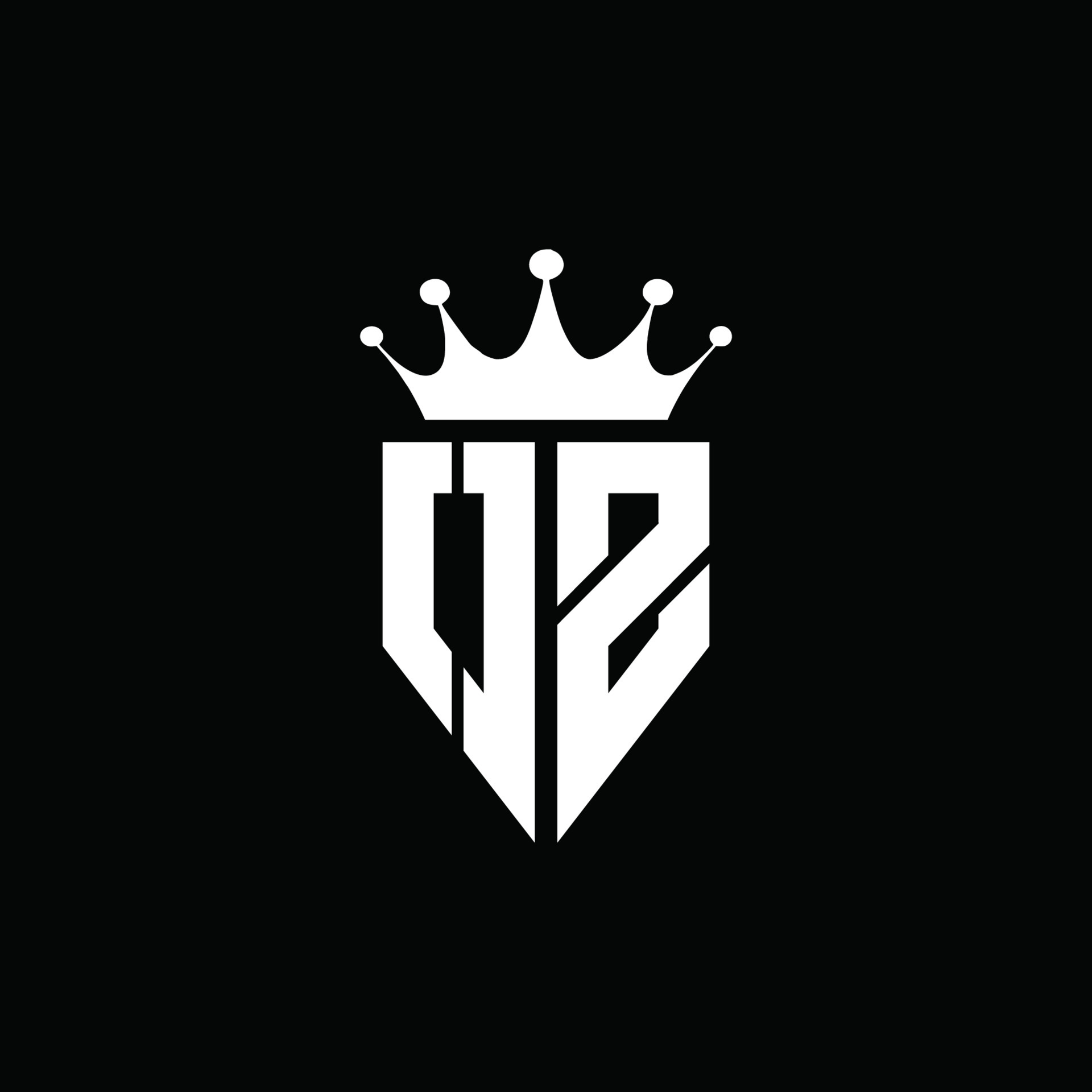 OZ logo monogram emblem style with crown shape design template 4283964