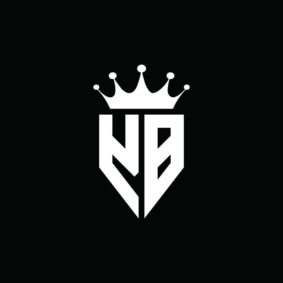 YB logo monogram emblem style with crown shape design template 4284099 ...