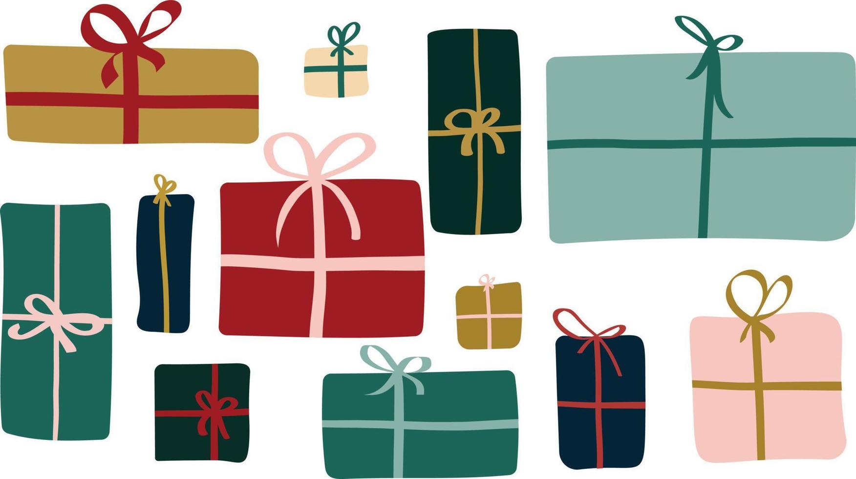 Vector of the Christmas boxes